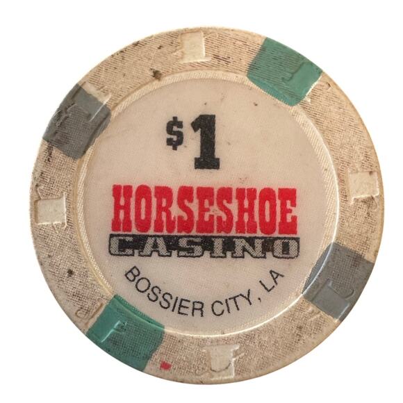 $1 HORSESHOE CASINO CHIP POKER CHIP BOSSIER LOUISIANA GAMBLING TOKEN - Picture 1 of 2